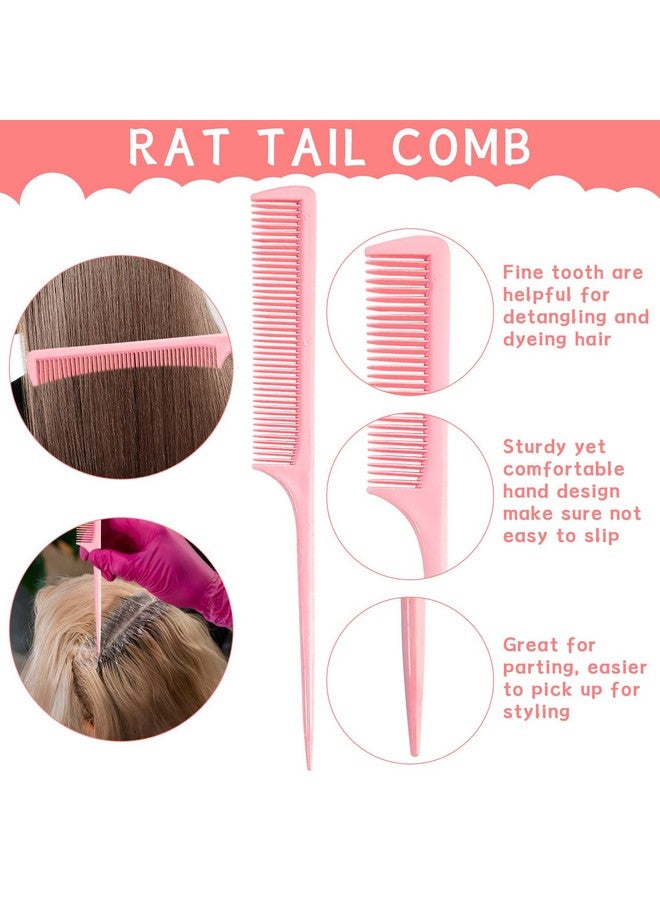 ستارت مايكرز مجموعة أمشاط شعر ستارت ميكرز، 5 قطع للنساء، مجموعة أمشاط لتصفيف الشعر وفك تشابكه - واسعة، دقيقة، ذيل فأر مفرق، تصفيف الشعر، أمشاط مزدوجة العرض للشعر الرطب والمموج والمجعد الكثيف، للنساء والرجال (وردي) - Image 3