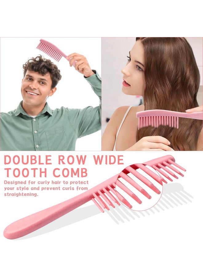 ستارت مايكرز مجموعة أمشاط شعر ستارت ميكرز، 5 قطع للنساء، مجموعة أمشاط لتصفيف الشعر وفك تشابكه - واسعة، دقيقة، ذيل فأر مفرق، تصفيف الشعر، أمشاط مزدوجة العرض للشعر الرطب والمموج والمجعد الكثيف، للنساء والرجال (وردي) - Image 4