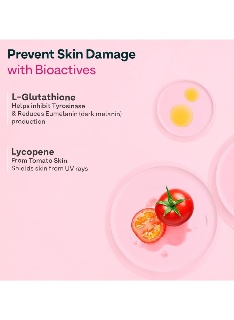أوزيفا أقراص الجلوتاثيون النشطة بيولوجيًا أقراص الجلوتاثيون المشعة للبشرة المشعة جلوتاثيون فيتامين سي ليكوبين توهج البشرة المضاد للتصبغات دوامة الفراولة 45 قرص فوار عبوة 3 - Image 3