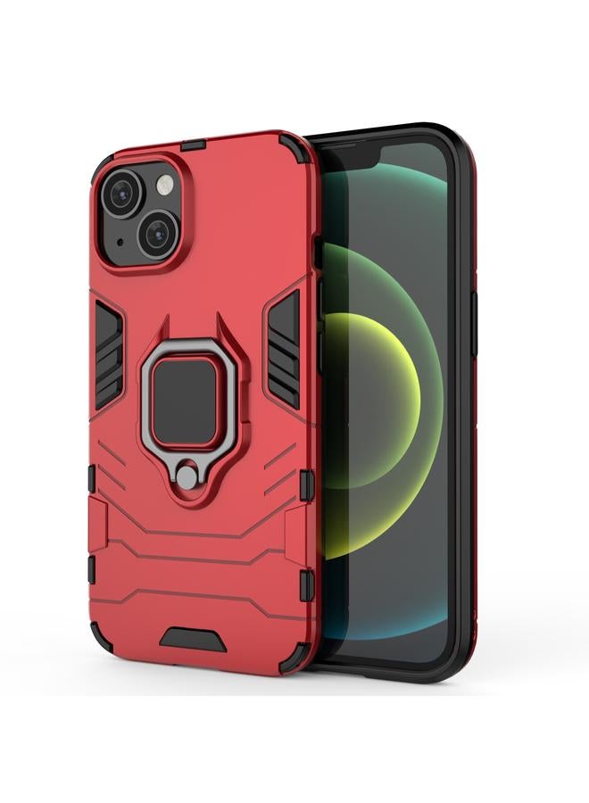 اس-توب جراب لهاتف iPhone 14 Plus مصنوع من مادة PC + TPU مع حامل حلقة مغناطيسية - Image 1