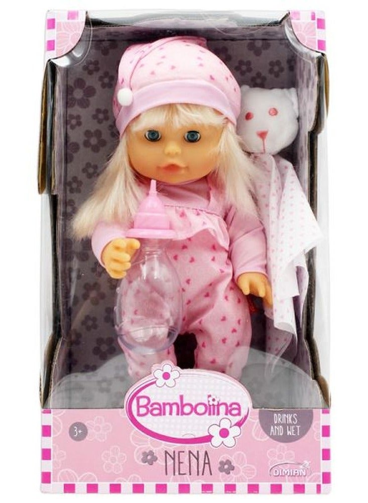 Dimian - Bambolina Nena Doll Drinks and Wet with Accessories 36 cm - BD134 - Image 1