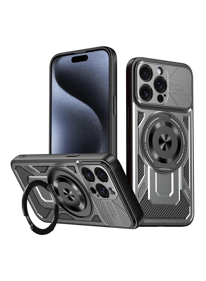 اس-توب جراب لهاتف iPhone 15 Pro Armor حامل دوار MagSafe جراب هاتف - Image 1
