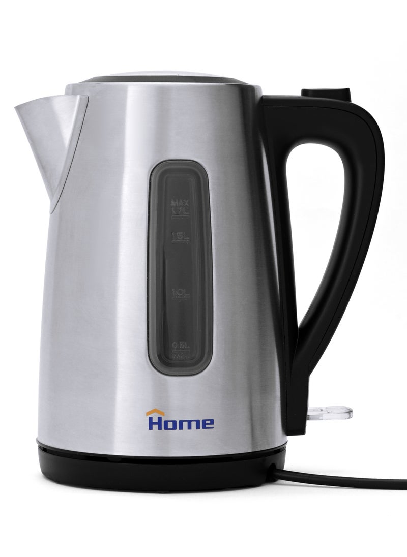 Home - Stainless steel electric kettle 1850-2200 watts, capacity: 1.7 liters. 360-degree rotating kettle. Stainless steel construction. Stainless steel heating element. Single water window. Automatic shut-off after boiling. Asterix control. - Image 1