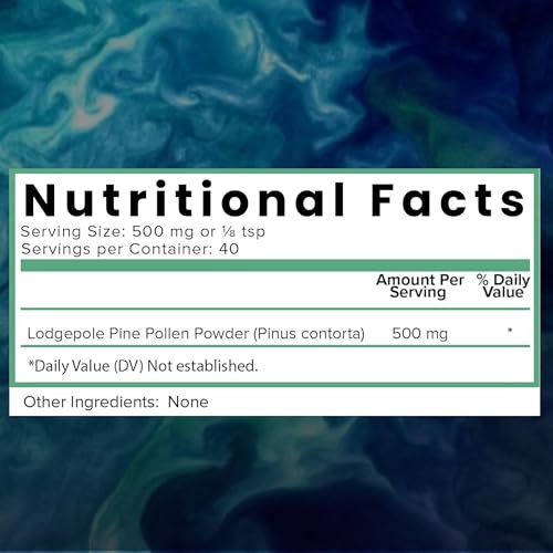 Holistic Bin Organic Pine Pollen Powder Pharmaceutical Grade, Wild Harvested, Golden Canadian Pine Pollen | Non GMO, No Additives | Pure Pollen Supplement Made from The Lodgepole Pine Tree, 20 g - Image 3
