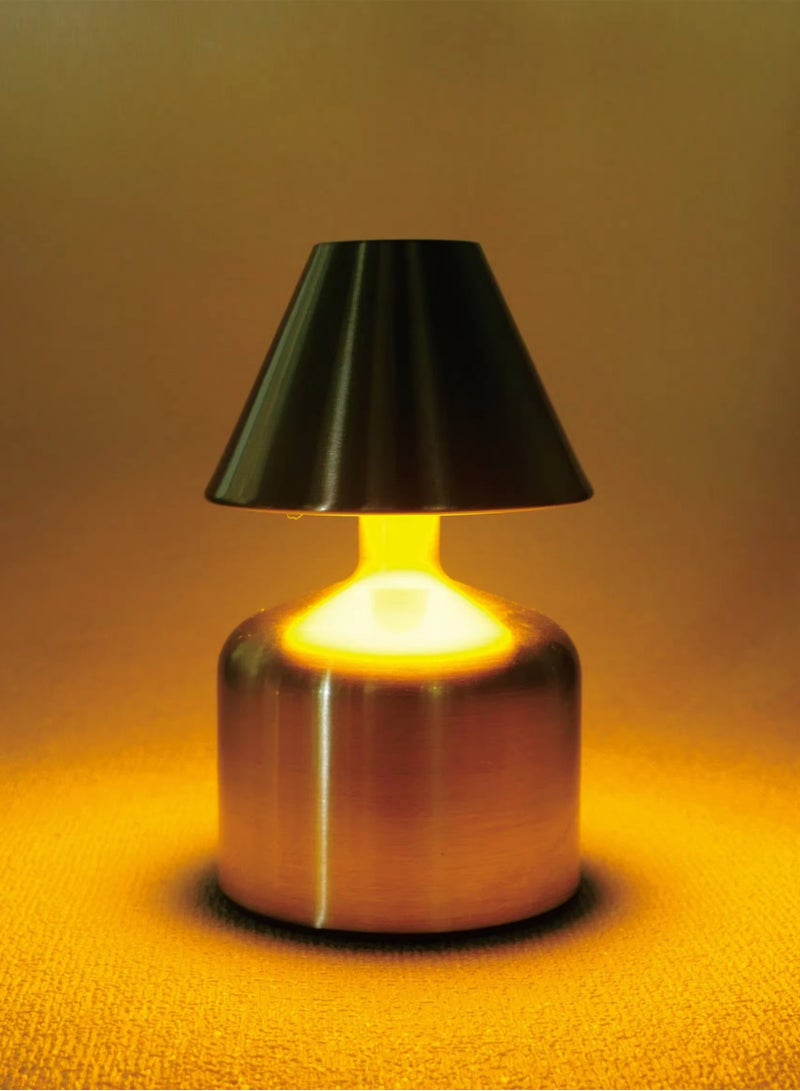 Modern LED Desk Lamp – Rechargeable Gold Metal Light, Portable & Touch-Control for Home & Office - Image 4