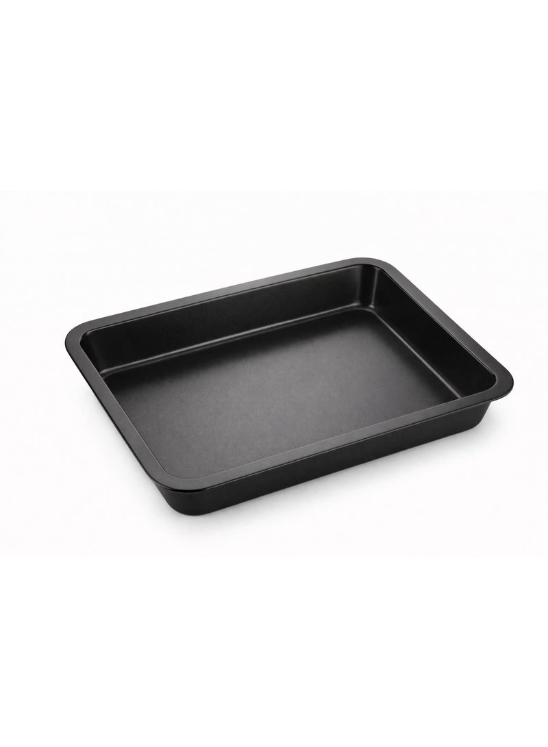 vsell24 Non-Stick Square Baking Tray Inch – Deep Cake Mold & Pizza Pan for Oven | Durable Carbon Steel Baking Dish 32x22x5cm Black - Image 2
