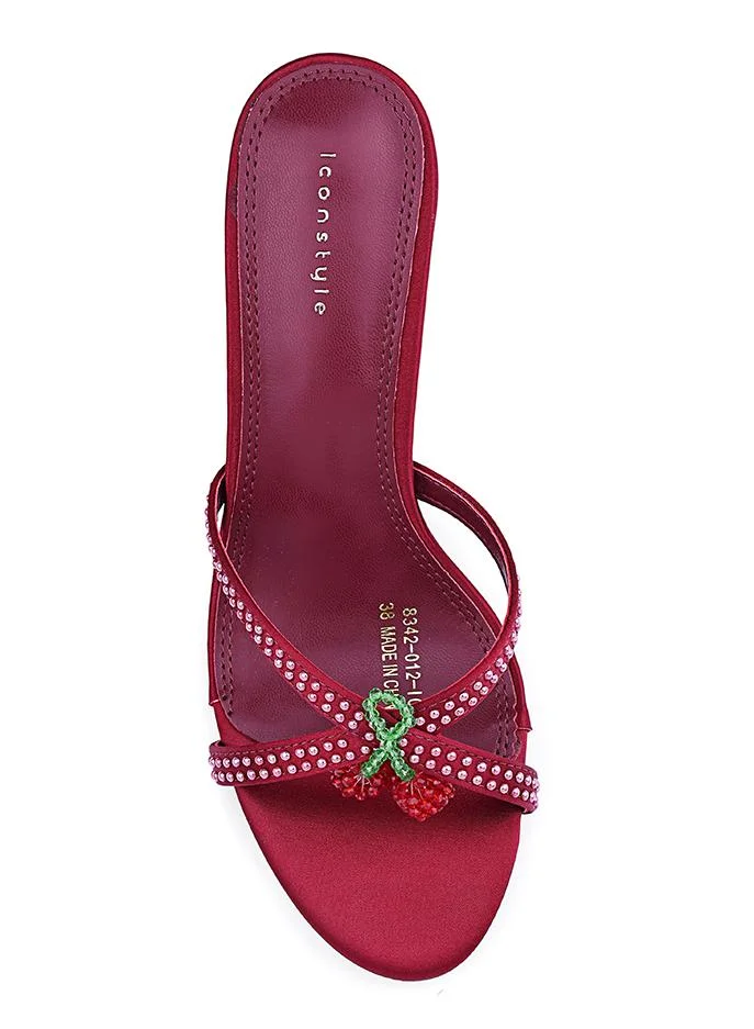 أيقون كعب مفتوح مطرز