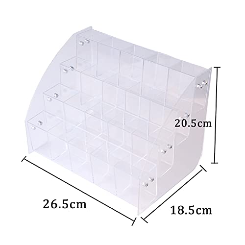 aoory Clear Acrylic Pen Holder Stationery Store Storage Brush Case Clear Display Stand Desktop Writing Pot Writing Pencil Organiser - Image 2