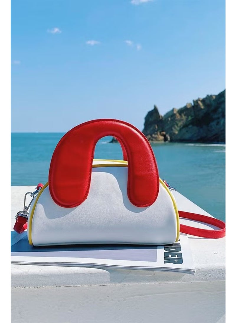 Bahels Women's White Special Design Bloom Strap Shoulder Bag - Image 1