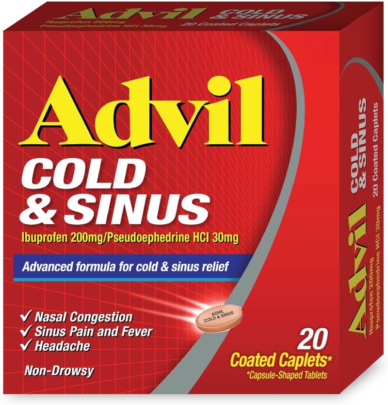 Advil Cold & Sinus Caplets - 20 Count - Image 3