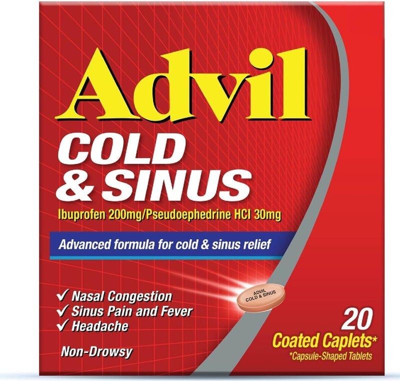 Advil Cold & Sinus Caplets - 20 Count - Image 1