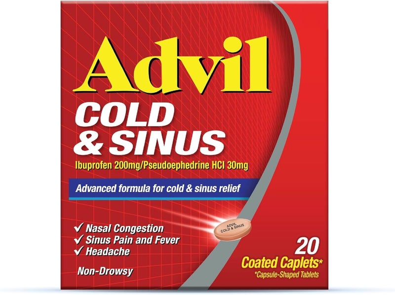 Advil Cold & Sinus Caplets - 20 Count - Image 4