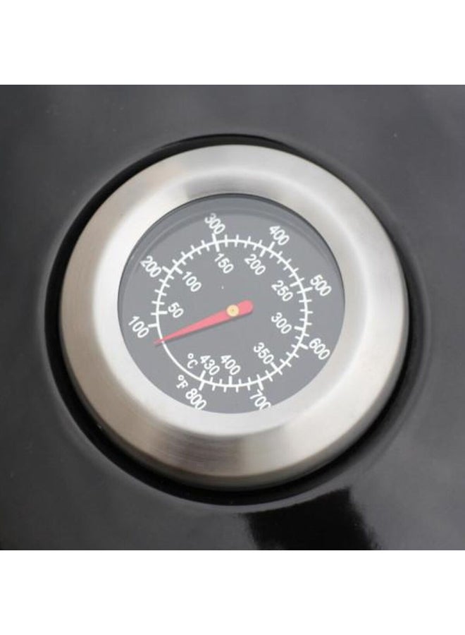 MASTER COOK Deluxe Round Charcoal Grill with Wheels Black and Silver 22inch SRCG22022N - Image 4