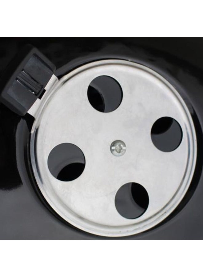 MASTER COOK Deluxe Round Charcoal Grill with Wheels Black and Silver 22inch SRCG22022N - Image 5