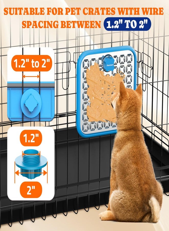 Pawtners Stainless Steel Lick Mat for Dogs & Cats, Chew Proof Dog Slow Feeder Mat for for Calm Feeding & Anxiety Relief, 2 Pack, Blue - Image 4