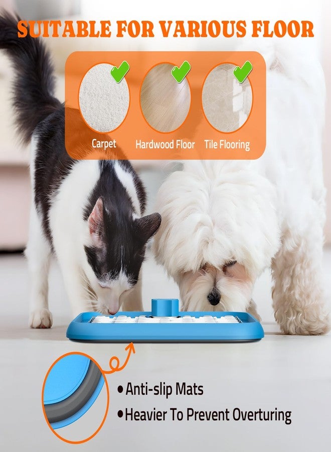Pawtners Stainless Steel Lick Mat for Dogs & Cats, Chew Proof Dog Slow Feeder Mat for for Calm Feeding & Anxiety Relief, 2 Pack, Blue - Image 5