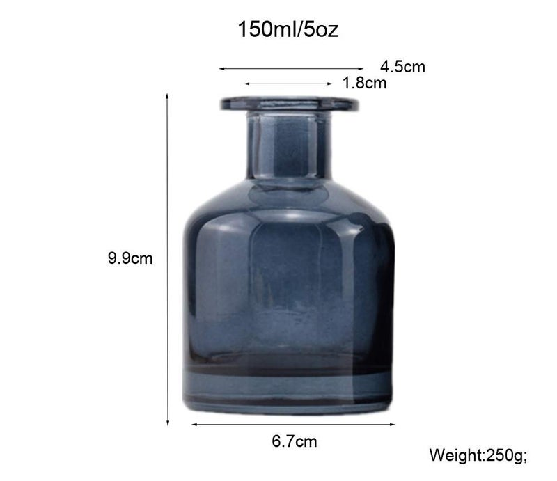 NARAMAX 1PCS 150ml/5oz Empty Refillable Glass Diffuser Bottle Diffuser Jars Aromatherapy Storage Container Fragrance Accessories Use for DIY Replacement Reed Diffuser Sticks Crafts Decor (Blue) - Image 2