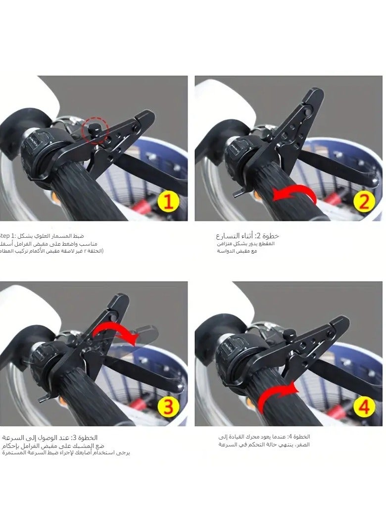 Generic Motorcycle Cruise Control Aluminum CNC Black - Image 2