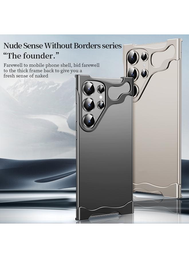 اس-توب جراب لهاتف Samsung Galaxy S24 Ultra 5G، جراب معدني بدون إطار مع وسادة زاوية مع غشاء عدسة - Image 2