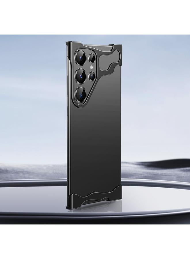 اس-توب جراب لهاتف Samsung Galaxy S24 Ultra 5G، جراب معدني بدون إطار مع وسادة زاوية مع غشاء عدسة - Image 1