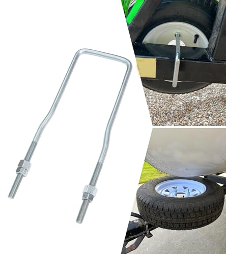 ELITEWILL 12" U-Bolt Spare Tire Carrier Holder Bracket for Trailer Side Mount 4 or 5 Lug Zinc Plated for Ski Boat, Fishing Boat and Sailboat Trailer - Image 1