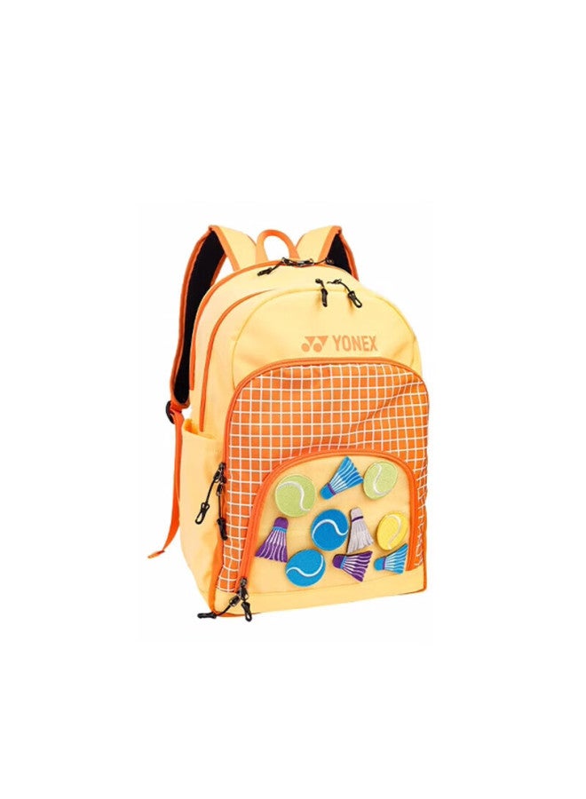 Yonex Badminton Bag For Youth And Children, Fashionable Velcro Backpack Ba299cr Yellow Orange - Image 3