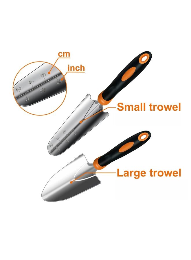 Gardening Tools,9PCS Stainless Steel Heavy Duty Garden Tool Set,Non-Slip Ergonomic Handle and Outdoor Garden Shovel with Storage Gardening Kit,Gardening Gifts for Women and Men - Image 3