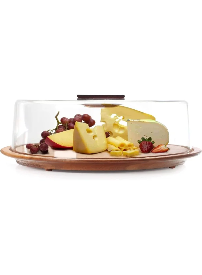 بيلي Billi Wooden Cheese Dome With Acrylic Cover