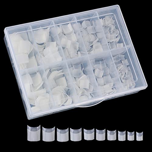 Beuniar Acrylic Natural Nail Tips 500Pcs Short French Artificial Square False Tip for Manicure with Storage Box - Image 5