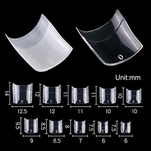 Beuniar Acrylic Natural Nail Tips 500Pcs Short French Artificial Square False Tip for Manicure with Storage Box - Image 2