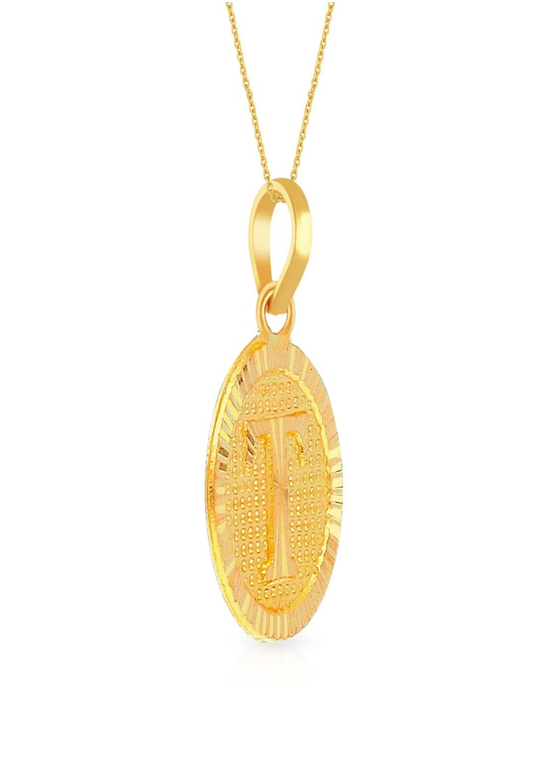 Malabar Gold and Diamonds 22k 916 Purity Gold Pendant for Women EMPN121TY  - Image 2