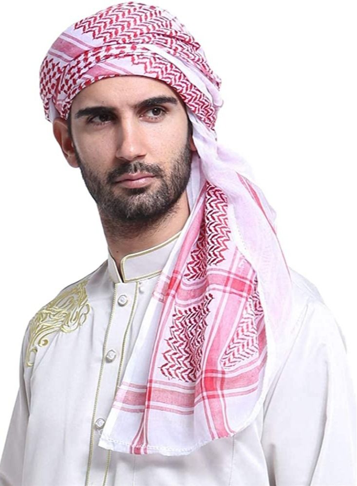 Arab Keffiyeh Adult Men's Turban Thick Muslim Hijab Shemagh Polyester Middle East Arafat Scarf Tactical Desert - Image 1