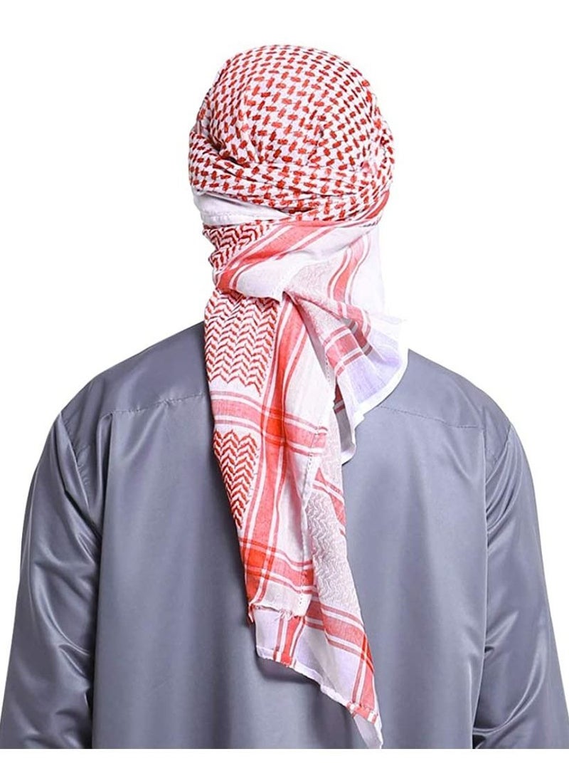 Arab Keffiyeh Adult Men's Turban Thick Muslim Hijab Shemagh Polyester Middle East Arafat Scarf Tactical Desert - Image 3