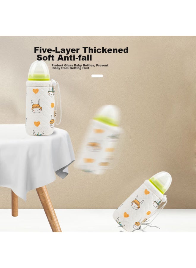 Bao Shi Baoshi Milk Bottle Insulation Sleeve, Universal Fit For Pigeon And Hegens, Thickened Milk Warmer, Night Feeding Aid, Portable And Washable - 240ml - Image 5