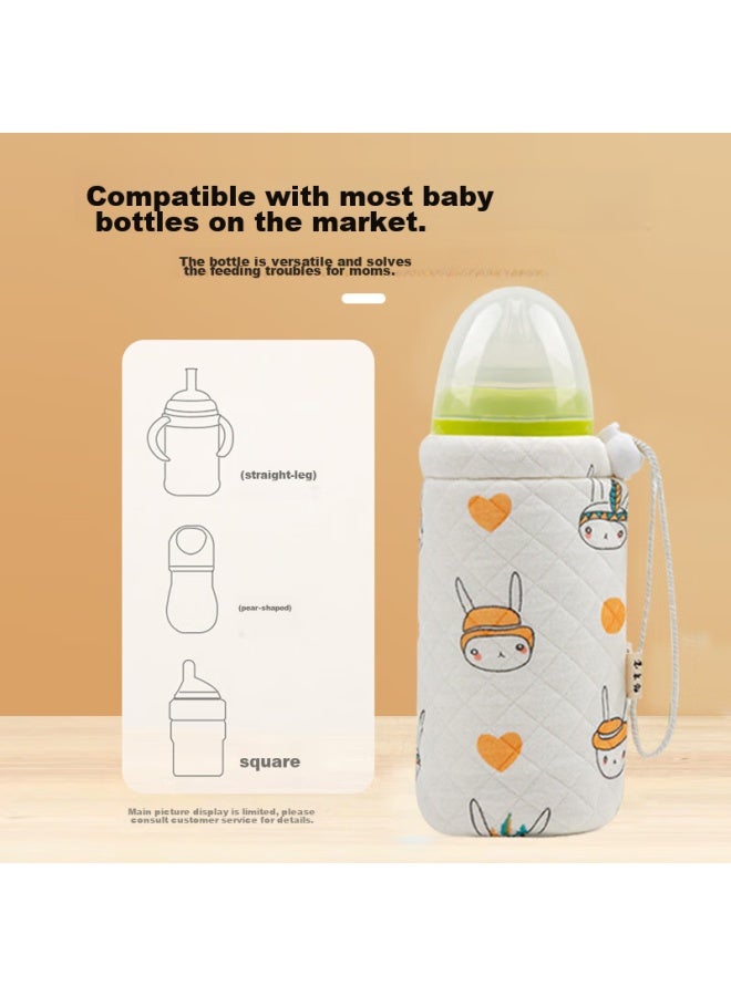 Bao Shi Baoshi Milk Bottle Insulation Sleeve, Universal Fit For Pigeon And Hegens, Thickened Milk Warmer, Night Feeding Aid, Portable And Washable - 240ml - Image 2