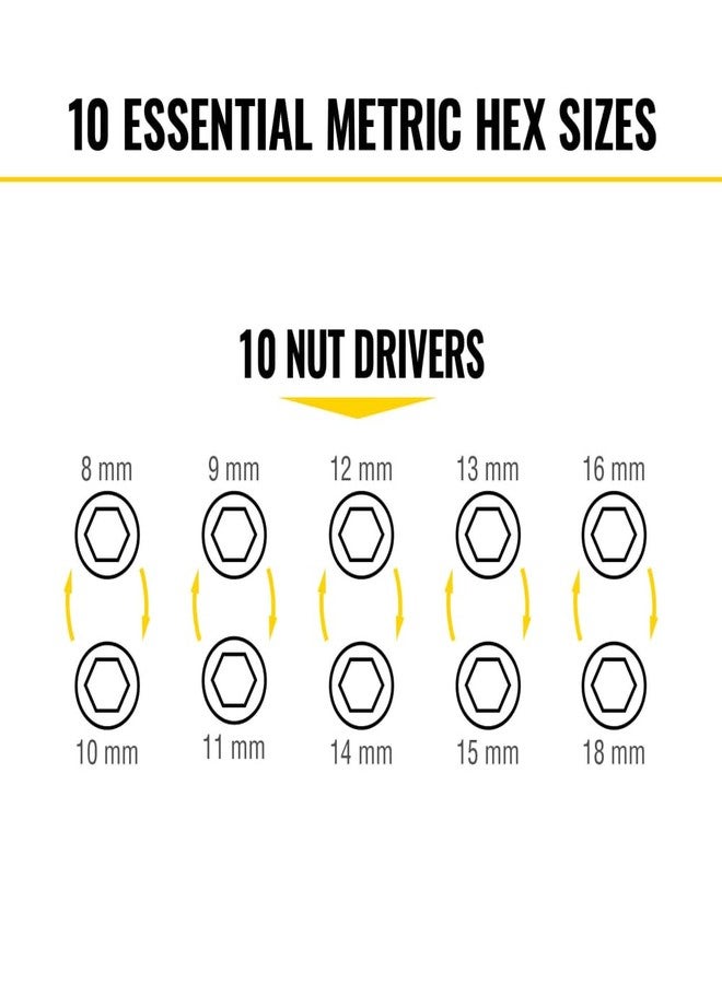 Klein Tools 65619 KNECT Flip-10 Metric Impact Socket Set, Deep Sockets, 5 Color-Coded Flip Sockets, 10 Metric Socket Sizes, 1/4 and 3/8-Inch Adapters, MODbox Case - Image 3