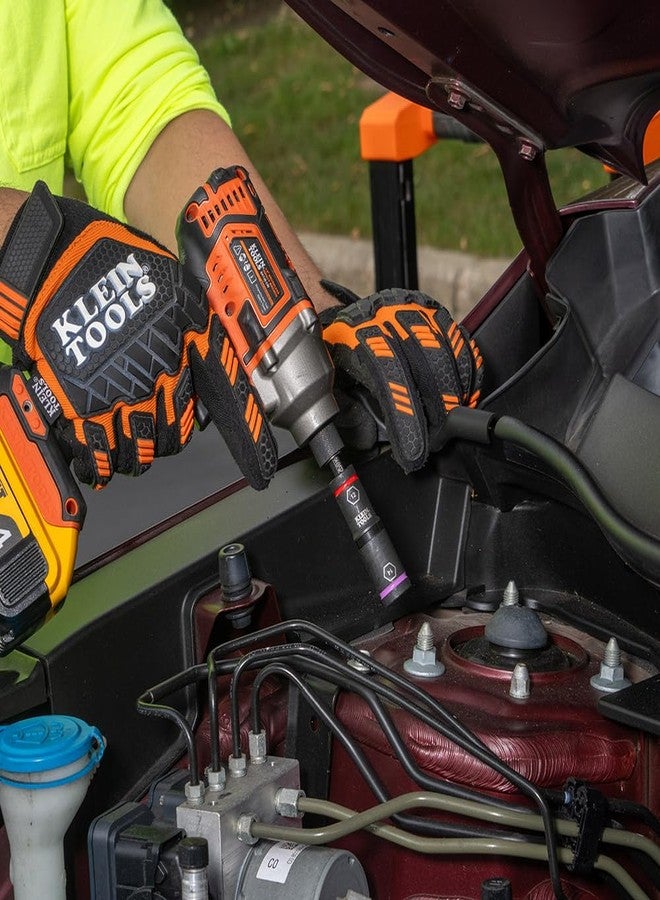 Klein Tools 65619 KNECT Flip-10 Metric Impact Socket Set, Deep Sockets, 5 Color-Coded Flip Sockets, 10 Metric Socket Sizes, 1/4 and 3/8-Inch Adapters, MODbox Case - Image 4