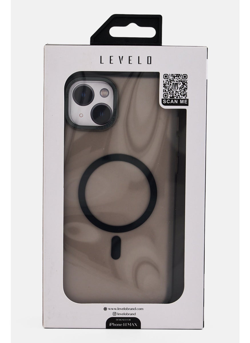 LEVELO - iPhone  14 Plus Supports Magsafe Wireless Charging Case, Grey - Image 1