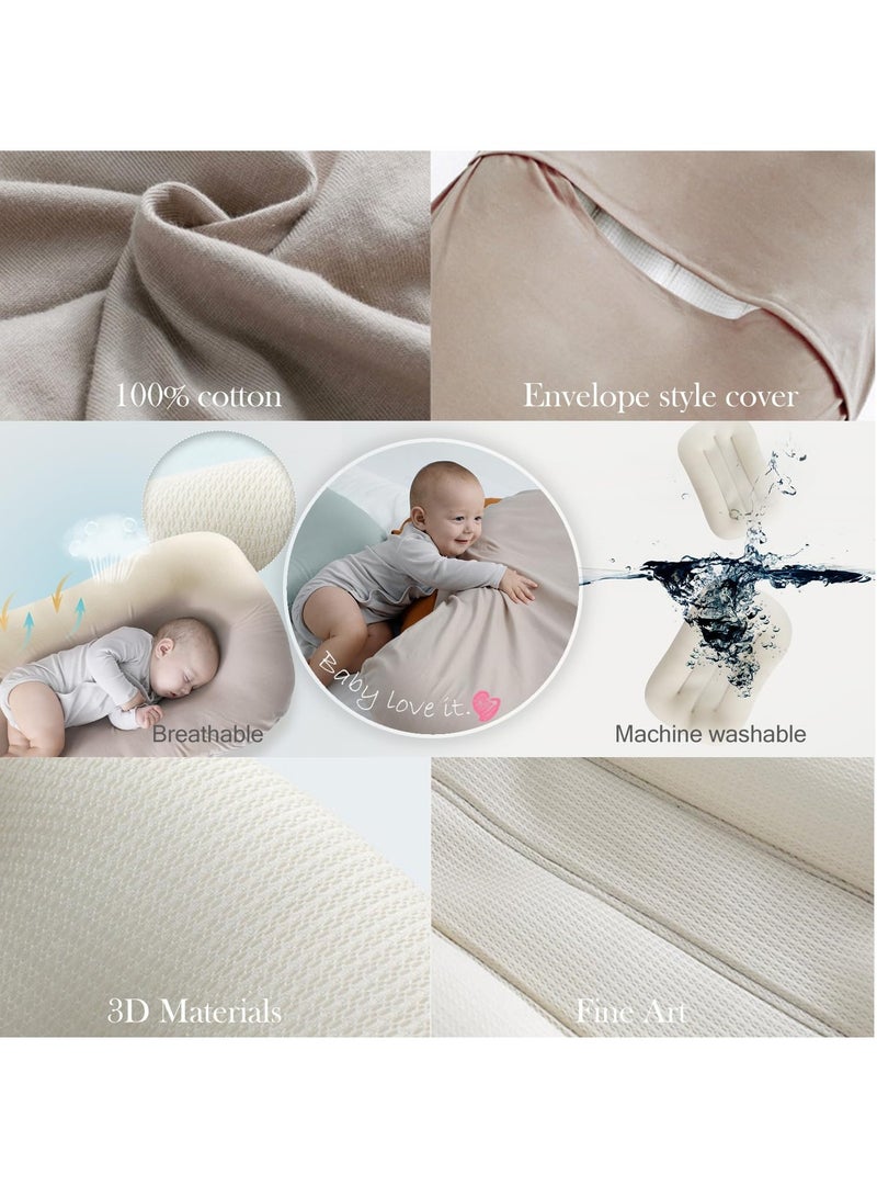 Baby Nest for Newborn 0-12 Month Baby Nest Cover with 100% Cotton Muslin Cover Portable Nest Sleeper Cover for Infant Breathable & Natural Baby Lounger (Light Green) - Image 4