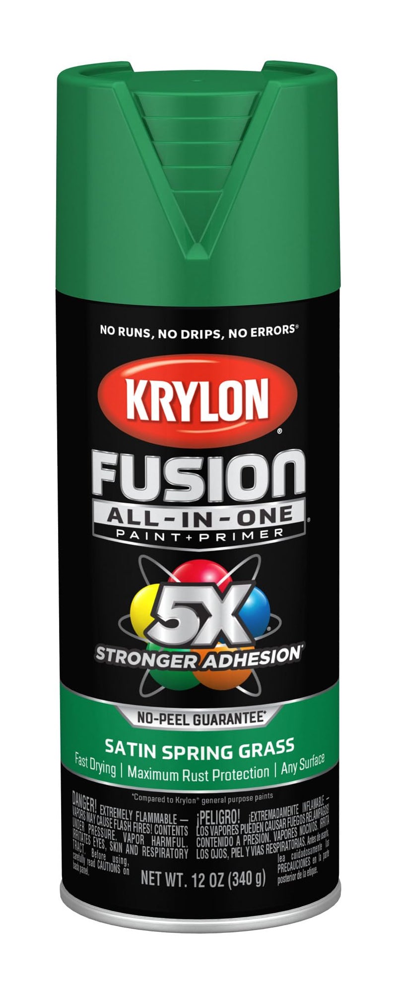 Krylon Fusion All-In-One Adhesive Spray Paint for Indoor/Outdoor Use, 12 oz, Spring Grass - Image 1