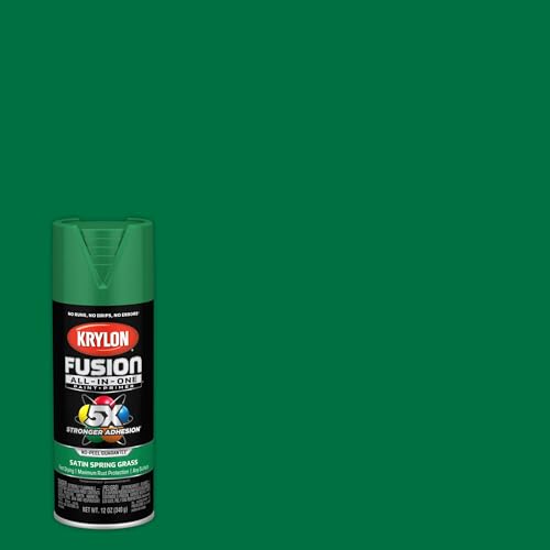 Krylon Fusion All-In-One Adhesive Spray Paint for Indoor/Outdoor Use, 12 oz, Spring Grass - Image 2