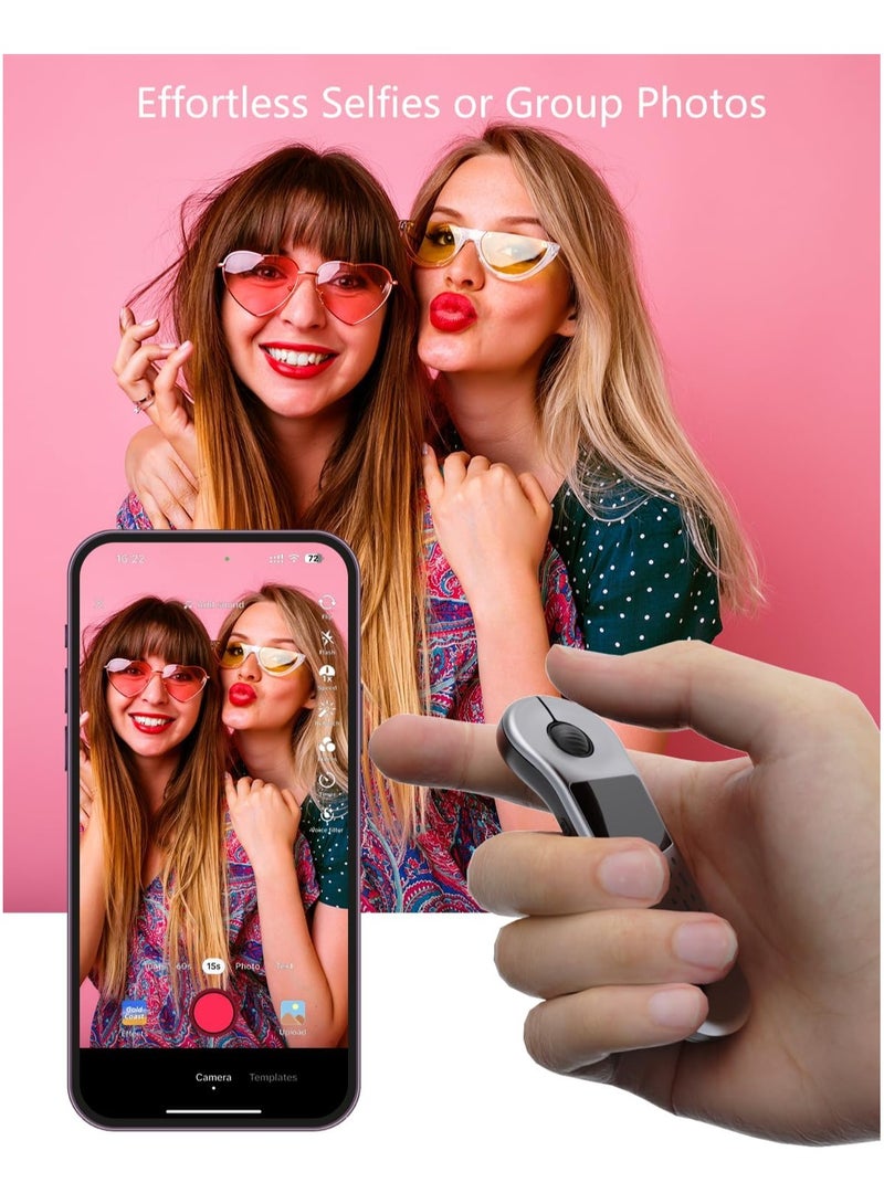 أنكوفو ماوس الهواء للكمبيوتر الشخصي / نظام التشغيل iOS / أندرويد مع لوحة لمس عرض لاسلكي قابل لإعادة الشحن لمؤشر PPT بلوتوث 2.4G التحكم عن بعد لـ PowerPoint / Keynote / Tiktok / الكاميرا / تطبيق Kindle (فضي) - Image 4