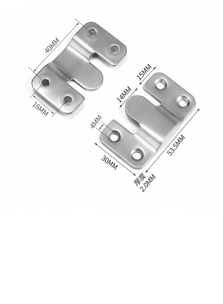 Captaintech 8 PCS Mini Stainless Steel Wall Hooks, Mountain shaped hanging buckle, inserted piece, picture frame, frame, gallery pendant