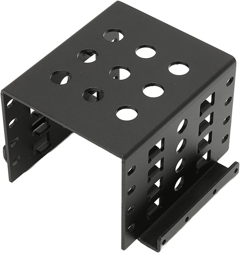 Drfeify 2.5in Hard Drive Mounting Bracket Kit Aluminium Alloy Extender for and IDE 2.5 Inch HDD SSD Easy Installation (Black) - Image 2