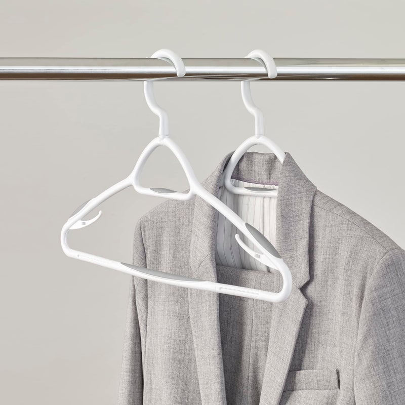 Neatfreak Set of 12 Deluxe Non Slip Clothes Hangers - Space Saving Design for Jackets, Pants, Shirts, 360 Degree Swivel Neck, Soft Grip Bars, Produced in North America - Image 3