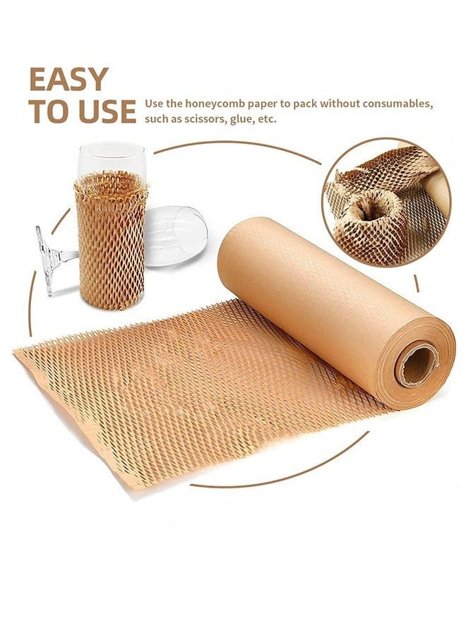 DURKU Honeycomb Packing Paper, 30cm x 20m Sustainable Alternative to Bubble Wrap for Moving Shipping Packing Roll, Eco Friendly Bubble Wrap Alternative Roll Kraft Paper Packing - Image 5