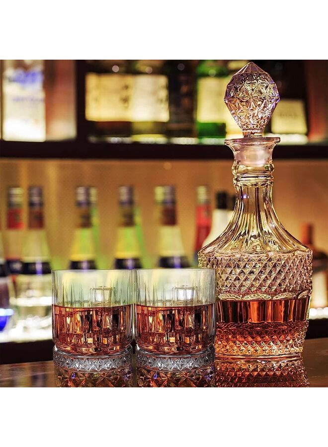 6 قطع من أكواب الويسكي، أكواب بار من الطراز القديم سعة 12 أونصة، أكواب روك ذات قاع سميك ومرجح، كوب بوربون منخفض الجودة لشرب الويسكي الاسكتلندي، مانهاتن، الكوكتيلات، الروم، شفاف - Image 5