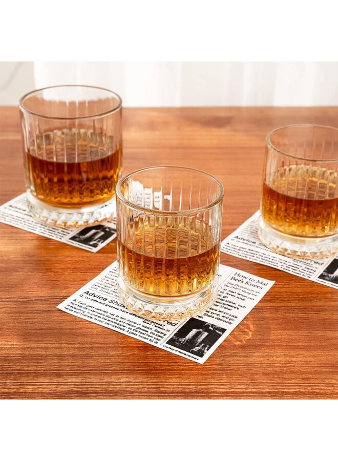 6 قطع من أكواب الويسكي، أكواب بار من الطراز القديم سعة 12 أونصة، أكواب روك ذات قاع سميك ومرجح، كوب بوربون منخفض الجودة لشرب الويسكي الاسكتلندي، مانهاتن، الكوكتيلات، الروم، شفاف - Image 4