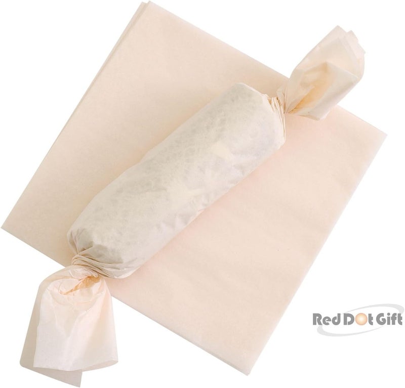 ريد دوت جيفت لفافة ورق تغليف الهدايا من Red Dot Gift® مقاس 50 سم × 30 م بلون أبيض مائل للصفرة، 17 جرامًا، خالٍ من الأحماض، لمجموعة متنوعة من مشاريع الحرف اليدوية والفنون والورق، تغليف التيشيرت (أبيض مائل للصفرة، YC001) - Image 4