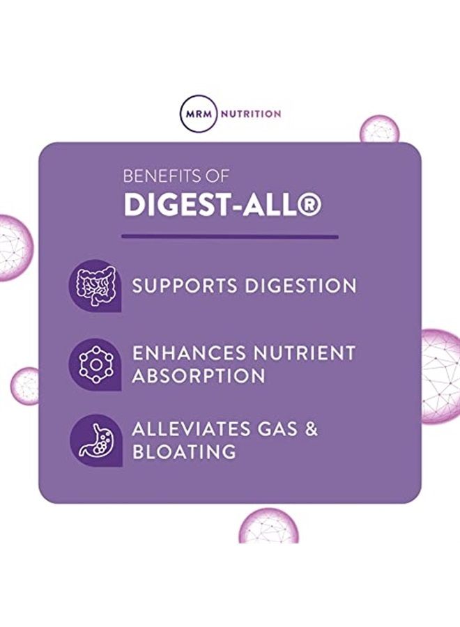 MRM Nutrition Digest-All ® | Digestive Enzymes | Improved Digestion and Absorption | Lactase + Amylase + Lipase| May Help with Bloating and Gas| 100% Vegetarian | Gluten-Free | 50 Servings - Image 2